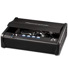 The back of the safe also features a pair of usb ports for charging devices as well as a port for a kensington lock and cable, so it can be secured to a. Sentrysafe Qap1be One Handgun Capacity Gun Safe With Biometric Lock Qap1be The Home Depot