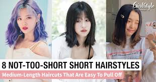 Below we define each hair length as referenced to women's hairstyles. Korean Celebrities With Not Too Short Medium Short Haircuts Girlstyle Singapore