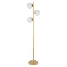 Jonathan y joyce led floor lamp in white with metal shade. 63 5 Metallic Gold Floor Lamp With White Glass Shade Christmas Central