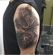 Traditional american nautical tattoos have a long history behind them. 50 Simple Nautical Tattoos For Guys 2021 Star Compass Small Designs