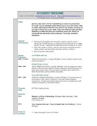 Student Resume Templates Easyjob