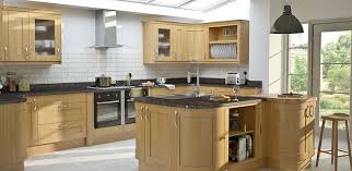 Pale grey kitchen with wood worktop ukg dimensions kronos. Wren Living Shaker Light Oak Timber Kitchen Timber Kitchen Kitchen Design Birch Kitchen Cabinets