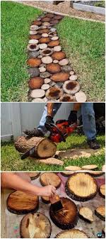 Wood Logs And Stumps Diy Ideas Projects Furniture Instructions Diy Furniture Ideas Garden Pathway Backyard Garden Design Outdoor Walkway