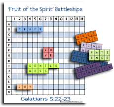 Fruit Of The Spirit Battleships Game Simply Print And Play Bible Games Fruit Of The Spirit Spirit Game