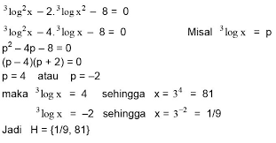 Log4(x2 + 6x) = 2 bandingkan persamaan ini dengan definisi [y. Persamaan Logaritma Materi Lengkap Matematika