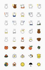 miffy emoji set ミッフィー イラスト ミッフィー 壁紙 ネズミ イラスト