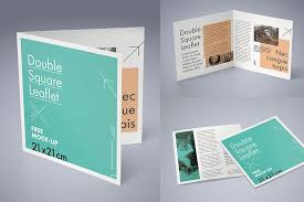 Double Square Leaflet Mockup Mockups Design Free Premium Mockups Flyer Mockup Leaflet Flyer Mockup Free