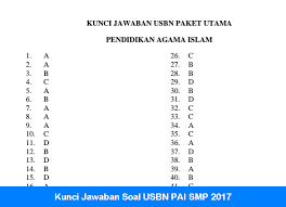 Soal Usbn Pai Smp 2017 Operator Sekolah