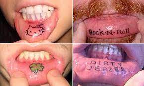 Even though these tattoos are unusual, they are growing popular by the day, and many teens are seen sporting them. Inner Lip Inking Craze Sees Fans Get Tattoos Etched Inside Their Mouths Daily Mail Online