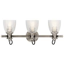 Kichler Flagship Bathroom Vanity Light 3 Light In Classic Pewter