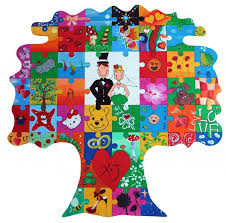Es wäre vielleicht wie ein kind im zimmer vielleicht gut gehen. Holz Puzzle Baum Puzzle Hochzeit Originelle Hochzeitsgeschenke Hochzeit Spiele