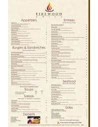 Firewood stacked and delivered $50. Menu Of Firewood Grill In Howell Mi 48843