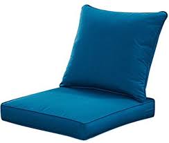qilloway outdoor indoor deep seat chair cushions set replacement cushion for patio furniture peacock blue b chair cushions patio chair cushions deep seating