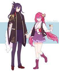 ieyasu and botan by rupic dragalialost character design lost art anime