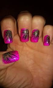Pink And Black Acrylic Nail Designs Cute Nail Art Designs Cute Nail Art Designs Peacock Nails Pink Nail Art