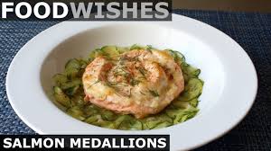 It typically contains ground beef, onions, and breadcrumbs and various. Salmon Medallions Food Wishes