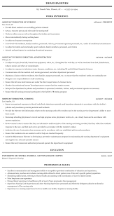 assistant director, nursing resume