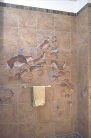 The Hunt Shower Tile Mural Custom Tile Mural Tile Murals Custom Tiles