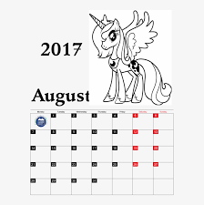2019 coloring pages printable calendars. Coloring Pages Calendar 2017 For Kids Mlp Coloring Pages Luna 612x792 Png Download Pngkit