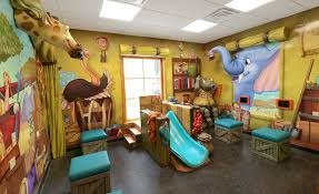 Grace Hattaspublicmurals Safari Play Area In Kids Dental Waiting Room Pediatric Waiting Room Ideas Toddler Playroom Dental Office