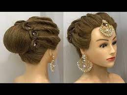 Beautiful Bun Hairstyle With Knots Easy Wedding And Party Hairstyle Youtube In 2021 Easy Bun Hairstyles Bun Hairstyles Wedding Bun Hairstyles