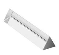 Coitak Prisma triangular de vidrio óptico de 6 pulgadas, prisma triangular  de cristal para enseñar física de espectro de luz, herramienta de prisma de  ...