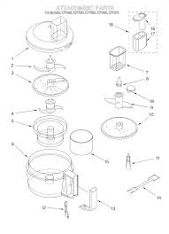 Kitchenaid Food Processor Attachment Parts Model Kfp600wh Searspartsdirect Com Food Processor Recipes Kitchenaid Food Processor Kitchen Aid