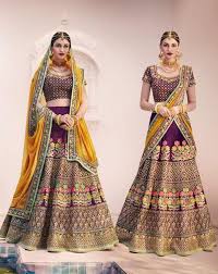 We have more than 24000 beautiful plus size salwar suits to choose from. Wine Color Bridal Wear Designer Lehenga Choli