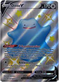 Ditto uses transform to copy the opponent at the start of the fight, see ditto mechanics for. Glss Sv118 Sv122 Shiny Ditto V Full Art Deutsch Comic Planet Shop