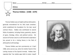 Biography Thomas Hobbes Social Studies Worksheets Writing Bundle Government Lessons