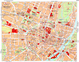 Munich Map Tourist Attractions Munchen Karten