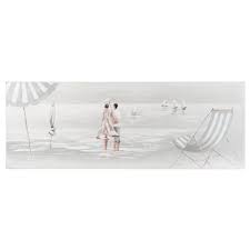 Toile Grise 40 X 110 Cm Maisons Du Monde Bord De Mer Toile Objet Deco Maison