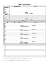 Fillable Family Group Sheet Fill Online Printable