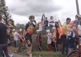 Op ruim zeven kilometer van de streep ging een groot deel van het peloton hard onderuit. Vs3bwrkhtriggm