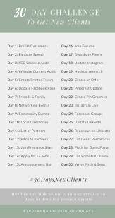 30 Day Challenge To Get New Clients For Freelancers Small Biz Owners Byrosanna Squarespace Website Design Branding Uk In 2020 Small Business Organization Business Finance Small Business Marketing