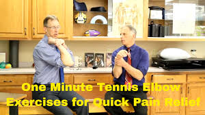 It's caused by damage to the tendons in your arm that connect your muscles to your elbow bone. One Minute Tennis Elbow Exercises For Quick Pain Relief Cure Youtube