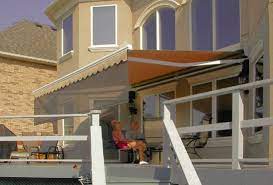Some Retractable Awnings Are Designed With A Front Retractable Screen Valance That Can Be Lowered Retractable Awning Louvered Pergola Retractable Awning Patio