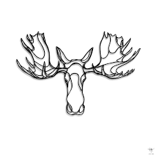 Design Sign Moose Head Trophy Animal Wall Art By Tes Ted Moose Tattoo Animal Wall Art Animal Drawings In this drawing tutorial we'll show you how to draw a moose in 8 easy steps. design sign moose head trophy animal