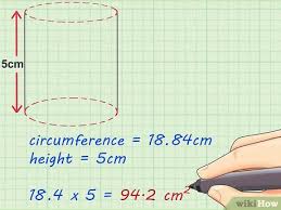 Sa=2πr 2 +2πrh where h=height and π = 3.14. How To Find The Surface Area Of Cylinders 10 Steps