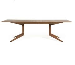 The oak trestle table has a solid oak top 2.5 thick. High Low Modern Trestle Tables Hi Lo Home