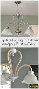 Updating A Boring Light Fixture Rope Wrapped Chandelier Refresh Living