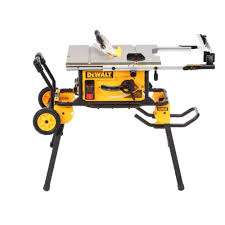 Dewalt 15 Amp Corded 10 In Job Site Table Saw With Rolling Stand Dwe7491rs The Home Depot In 2020 Table Saw Best Table Saw Dewalt