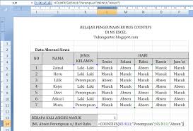 Cara pengoperasian rumus ini sangatlah mudah. Belajar Rumus Fungsi Countifs Di Excel