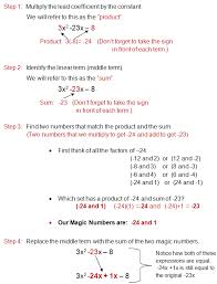 Some examples are difference of squares fill in all the gaps, then press check to check your answers. Factoring A Trinomial With A Lead Coefficient Greater Than One