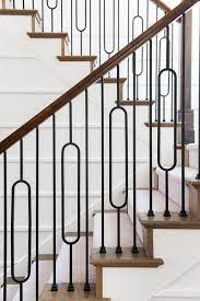 Modern Farmhouse Staircase Iron Baluster Design Ideas Iron Staircase Railing Farmhouse Staircase Iron Staircase