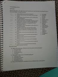 Solved The Endocrine System Matching Match The Key Terms In Chegg Com