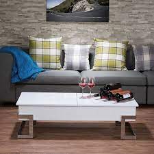 It is mounted on metal base with gloss finish. Acme 81850 Orren Ellis Peden Calnan White High Gloss Finish Wood Lift Top Coffee Table