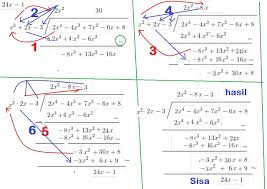 Contoh soal pembagian suku banyak dengan cara bersusun. Soal Pembahasan Menentukan Hasil Bagi Dan Sisa Pada Polinomial Suku Banyak Tanya Soal