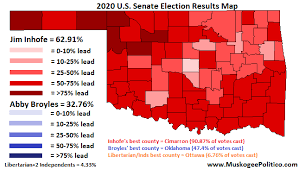 (redirected from united states senate elections, 2020). Election Results Maps U S Senate State Questions 805 And 814 Muskogeepolitico Com