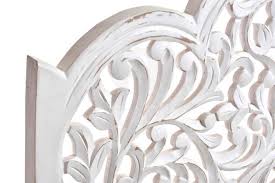 Intaglio testiera da letto in legno di cirmolo testate letto etniche. Testata Letto Orientale Legno Bianco Testate Etniche Intagliate